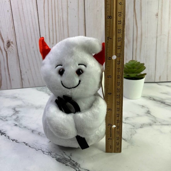 Ganz Spooky Ghost Devil Plush 7.25" Smiling Halloween Toy - Picture 5 of 5